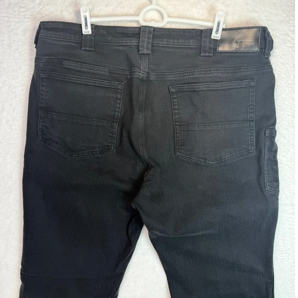 Duluth Trading Co Mens Ballroom DoubleFlex Jeans Black Standard Fit 38x34